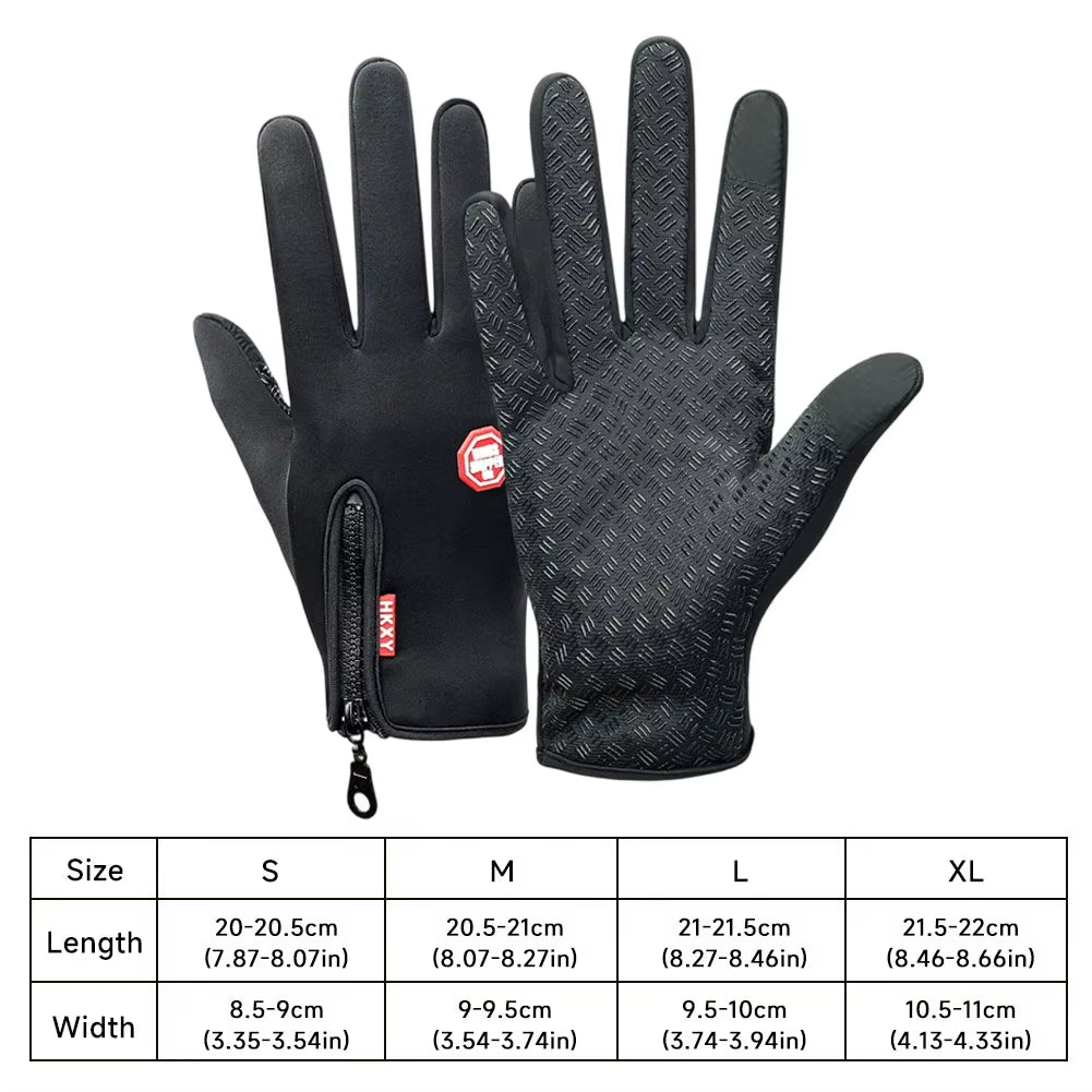 Men Women Layer Thermal Lined Winter Gloves anti Slip Touchscreen Cycling Skiing Driving Windproof Waterproof Sports Gloves