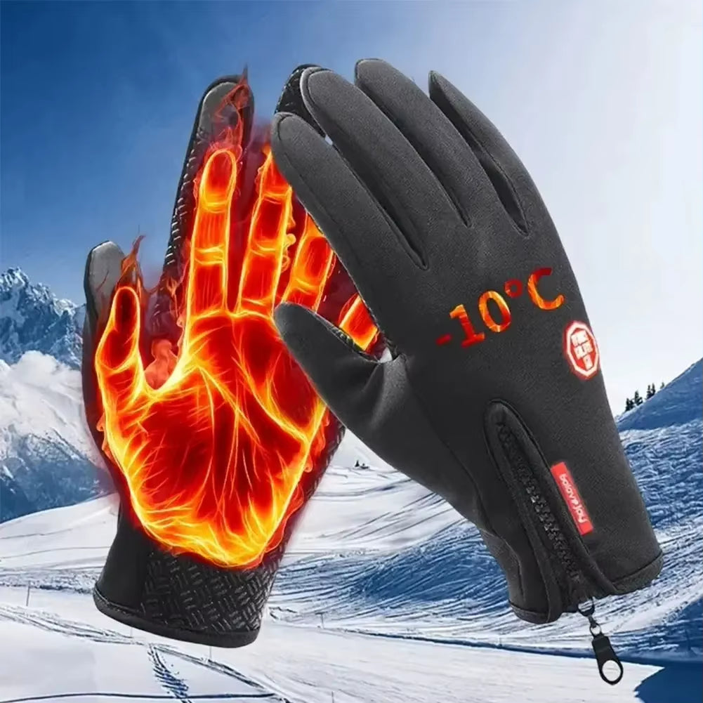 Men Women Layer Thermal Lined Winter Gloves anti Slip Touchscreen Cycling Skiing Driving Windproof Waterproof Sports Gloves